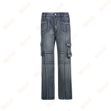 high waist indigo jeans stylish pant